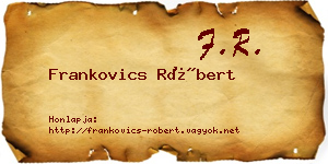 Frankovics Róbert névjegykártya